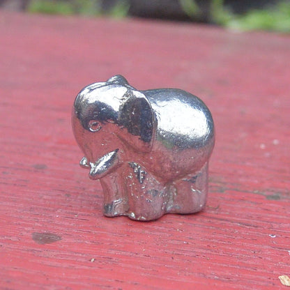 Tiny Elephant Figurine, Elephant Gift, Handmade, In Fine Pewter, by William Sturt