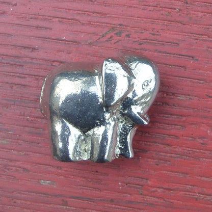 Tiny Elephant Figurine, Elephant Gift, Handmade, In Fine Pewter, by William Sturt