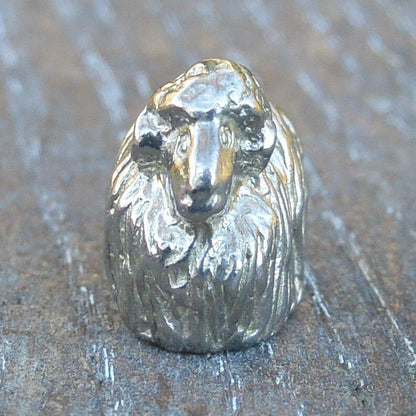 Sheep Figurine, Sheep Miniature, Sheep Sculpture, Handmade, in Fine Pewter, by William Sturt
