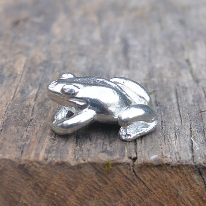 Frog Figurine, Frog Miniature, Symbol of Transformation & Renewal, Collectable Frog, Handmade, in Fine Pewter, by William Sturt