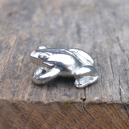 Frog Figurine, Frog Miniature, Symbol of Transformation & Renewal, Collectable Frog, Handmade, in Fine Pewter, by William Sturt