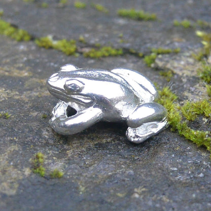 Frog Figurine, Frog Miniature, Symbol of Transformation & Renewal, Collectable Frog, Handmade, in Fine Pewter, by William Sturt
