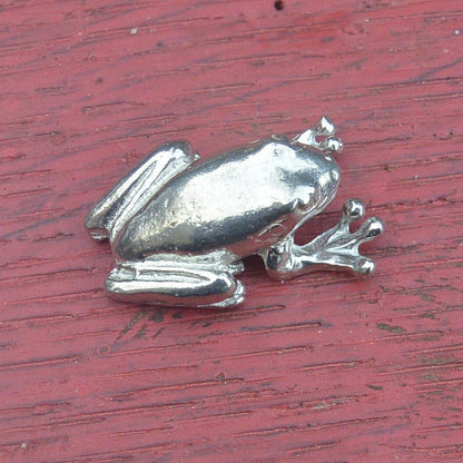 Frog Figurine, Lucky Frog, Miniature, Frog Totem, Handmade, in Fine Pewter, by William Sturt