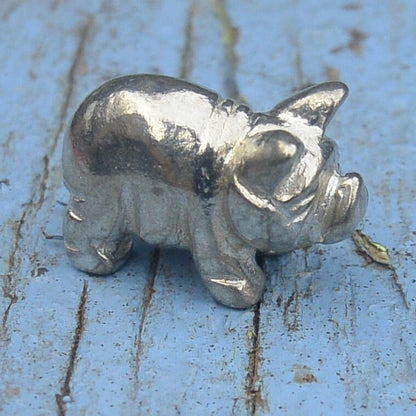 Kune Kune Pig Figurine, Kune Kune Pig Miniature, Kune Kune Pig Sculpture, Handmade, in Fine Pewter, by William Sturt