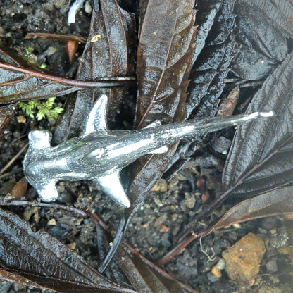 Hammerhead Shark Figurine, Miniature Shark, Handmade, in Fine Pewter, by William Sturt