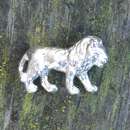Lion Figurine, Miniature Lion, Handmade, in Fine Pewter, by William Sturt