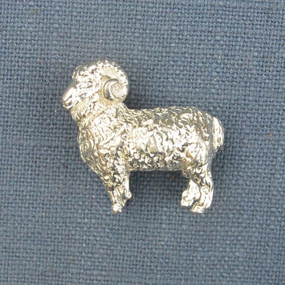 Sheep Figurine, Sheep Miniature, Sheep Sculpture, Handmade, in Fine Pewter, by William Sturt