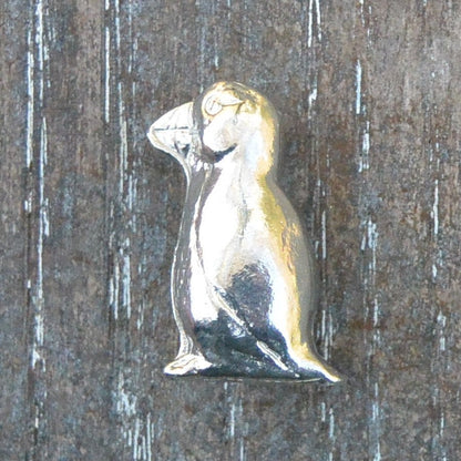 Puffin Figurine, Puffin Miniature, Puffin Sculpture, Handmade, in Fine Pewter, by William Sturt