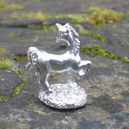 Unicorn Figurine, Miniature Unicorn, Handmade, in Fine Pewter, by William Sturt