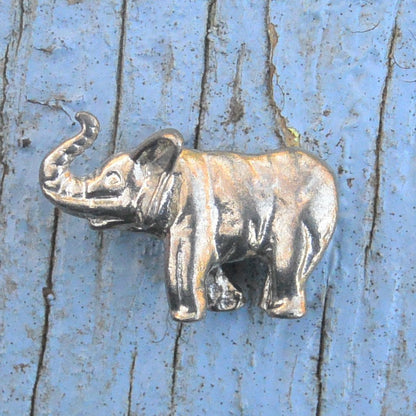 Elephant Figurine, Miniature Elephant, Elephant Totem, Handmade, in Fine Pewter, by William Sturt