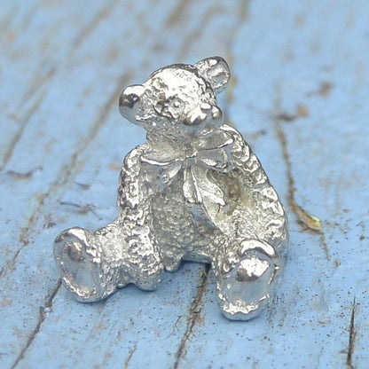 Miniature Bear Figurine, Handmade, in Fine Pewter, by William Sturt