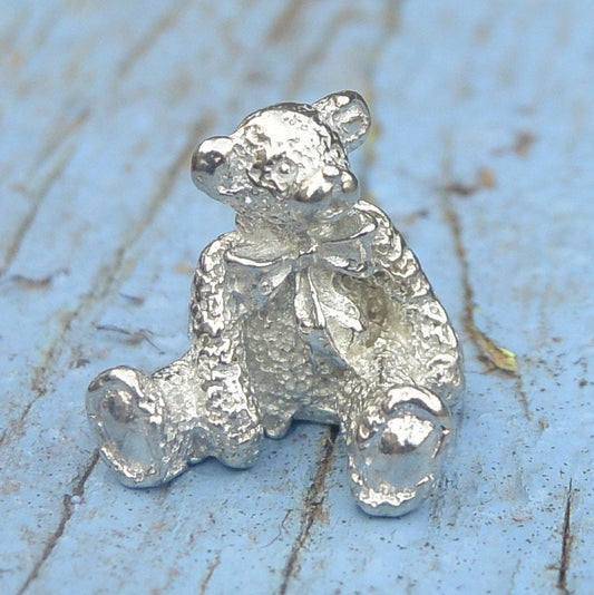 Miniature Bear Figurine, Handmade, in Fine Pewter, by William Sturt