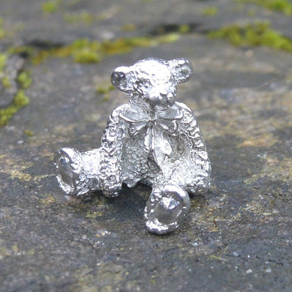Miniature Bear Figurine, Handmade, in Fine Pewter, by William Sturt