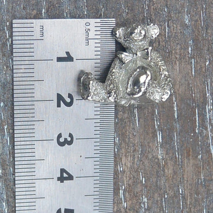 Miniature Bear Figurine, Handmade, in Fine Pewter, by William Sturt