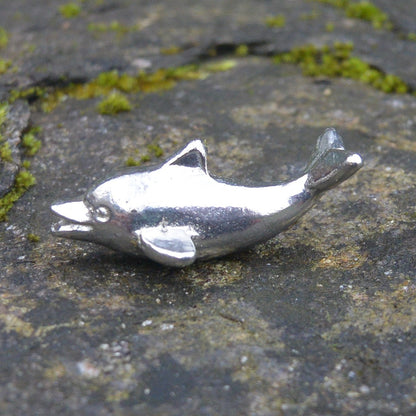 Dolphin Figurine, Miniature Dolphin, Handmade, in Fine Pewter, by William Sturt