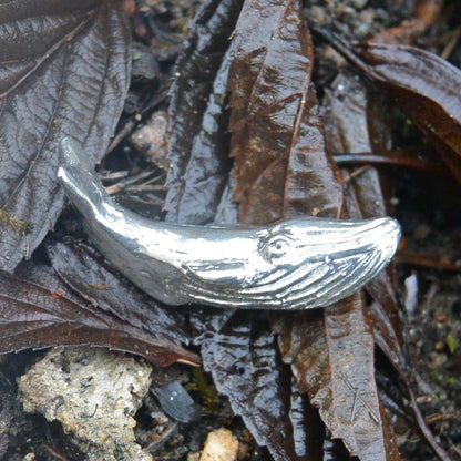 Blue Whale Figurine, Whale Miniature, Handmade, in Fine Pewter, by William Sturt