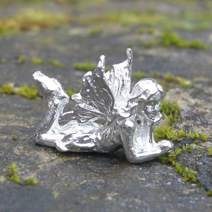 Garden Fairy Figurine, Fairy Gift, Handmade, In Fine Pewter, by William Sturt