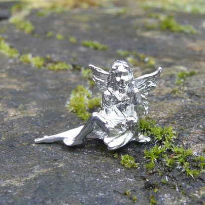 Garden Fairy Figurine, Fairy Gift, Handmade, In Fine Pewter, by William Sturt