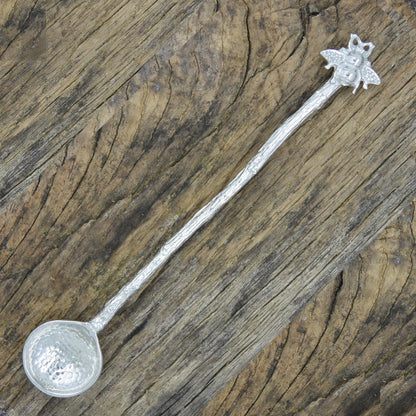 Long Handled Pewter Jam Spoon with Honey Bee Handle, Pewter Condiment Spoon, Handmade, in Finest Pewter, by William Sturt