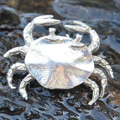 Crab Figurine, Miniature Crab, Handmade, in Fine Pewter, by William Sturt