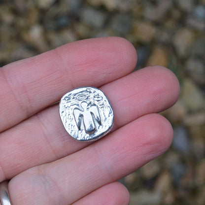 Greetings Card, Gift Card, with Handmade Pewter Angel Pocket Token, Cast by William Sturt