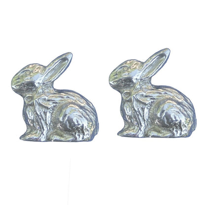 Rabbit Figurine, Two rabbits, Bunny Gift, Rabbit Gifts, Handmade, Hand Crafted In Fine Pewter, by William Sturt