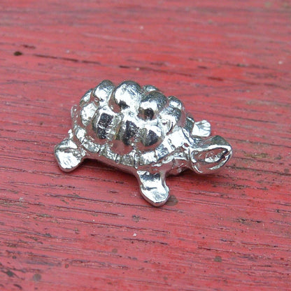 Tortoise Figurine, Tortoise Miniature, Handcast, in Fine Pewter, by William Sturt