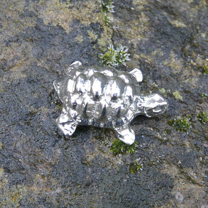Tortoise Figurine, Tortoise Miniature, Handcast, in Fine Pewter, by William Sturt