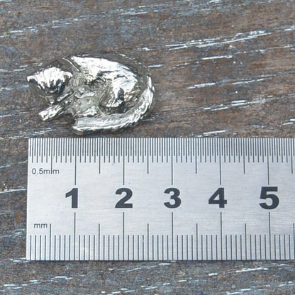 Tiny Cat Figurine, Cat Gift, Handmade, In Fine Pewter, by William Sturt