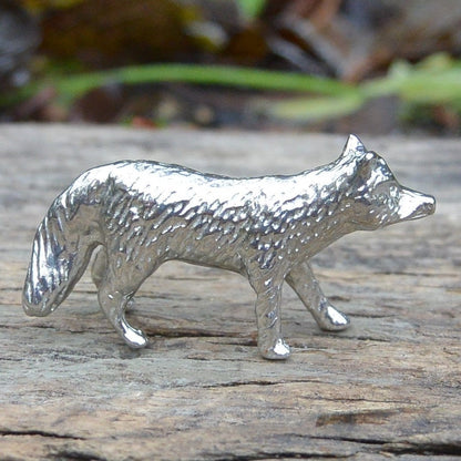 Fox Figurine, Fox Gift, Handmade, In Fine Pewter, by William Sturt