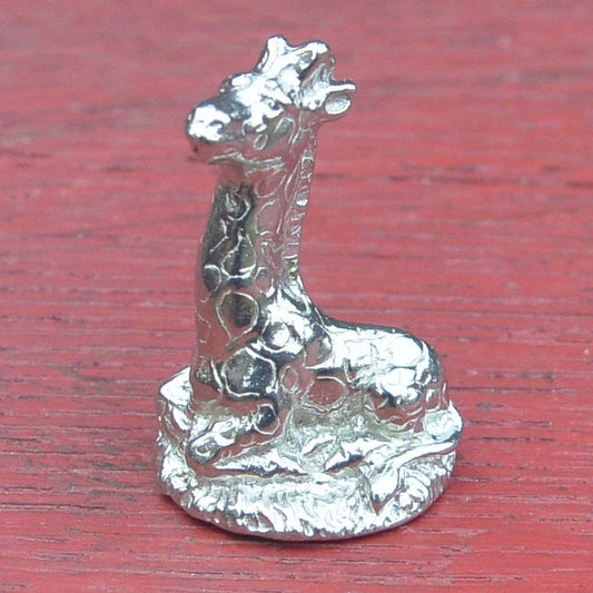Giraffe Figurine, Miniature Giraffe, Handmade, in Fine Pewter, by William Sturt