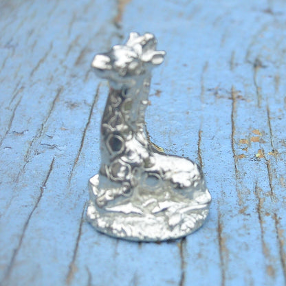Giraffe Figurine, Miniature Giraffe, Handmade, in Fine Pewter, by William Sturt