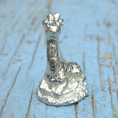 Giraffe Figurine, Miniature Giraffe, Handmade, in Fine Pewter, by William Sturt