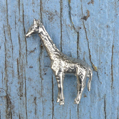 Giraffe Figurine, Miniature Giraffe, Handmade, in Fine Pewter, by William Sturt