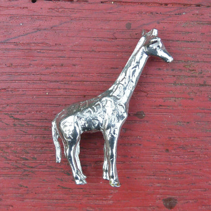 Giraffe Figurine, Miniature Giraffe, Handmade, in Fine Pewter, by William Sturt