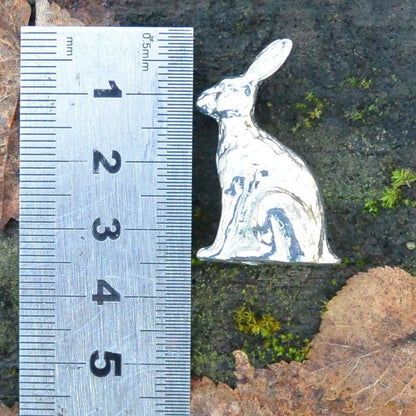 Pewter Lucky Hare, Hare Sculpture, Handmade, in Finest Pewter, by William Sturt