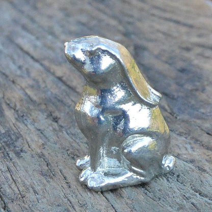 Pewter Lucky Hare, Hare Sculpture, Handmade, in Finest Pewter, by William Sturt