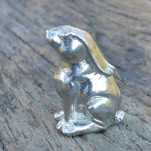Pewter Lucky Hare, Hare Sculpture, Handmade, in Finest Pewter, by William Sturt