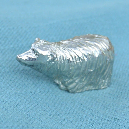 Bear Figurine, Miniature Bear Totem, Hand made Bear, Hand Cast in Fine Pewter by William Sturt.