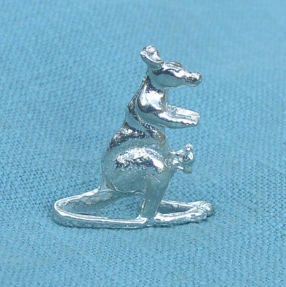Kangaroo Figurine, Miniature Kangaroo, Kangaroo Totem, Handmade, Hand Crafted, Downunder, in Fine Pewter, by William Sturt