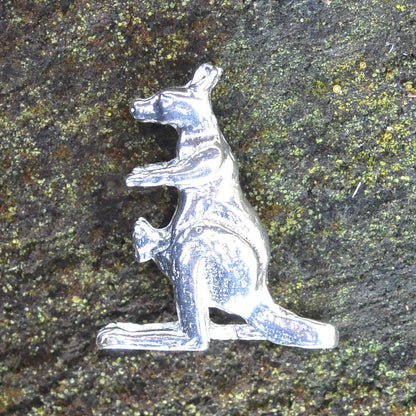 Kangaroo Figurine, Miniature Kangaroo, Kangaroo Totem, Handmade, Hand Crafted, Downunder, in Fine Pewter, by William Sturt