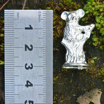 Koala Figurine, Koala Miniature, Handcast, in Fine Pewter, by William Sturt