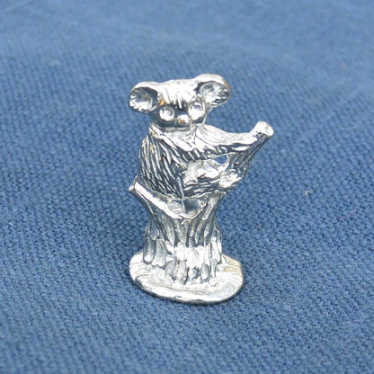 Koala Figurine, Koala Miniature, Handcast, in Fine Pewter, by William Sturt