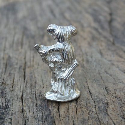 Koala Figurine, Koala Miniature, Handcast, in Fine Pewter, by William Sturt