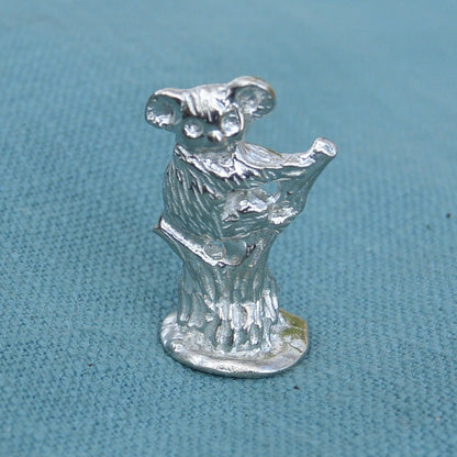 Koala Figurine, Koala Miniature, Handcast, in Fine Pewter, by William Sturt
