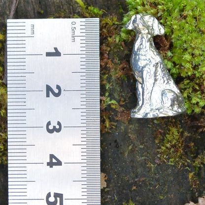 Labrador Figurine, Labrador Miniature, Handcast, in Fine Pewter, by William Sturt