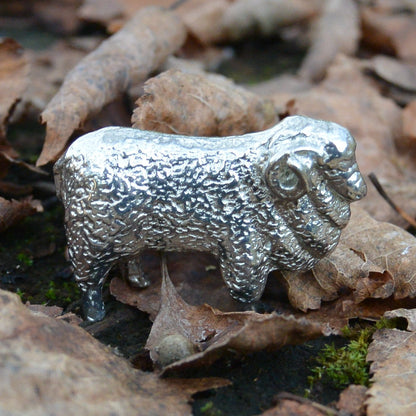 Sheep Figurine, Sheep Miniature, Sheep Sculpture, Handmade, in Fine Pewter, by William Sturt