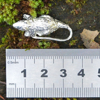 Mouse Figurine, Mouse Miniature, Mouse Sculpture, Handmade, in Fine Pewter, by William Sturt