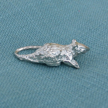 Mouse Figurine, Mouse Miniature, Mouse Sculpture, Handmade, in Fine Pewter, by William Sturt
