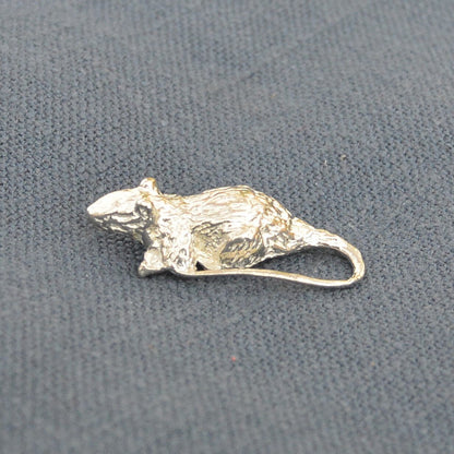 Mouse Figurine, Mouse Miniature, Mouse Sculpture, Handmade, in Fine Pewter, by William Sturt